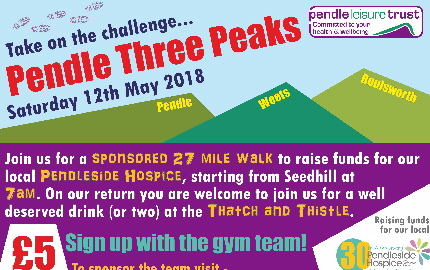 Pendle Leisure Trust Staff & Members to Take on Pendle 3 Peaks