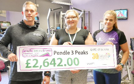 Pendle Leisure Trust Raises over £2,000 for Pendleside Hospice