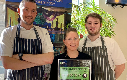 5* Food Hygiene Rating for The ACE Centre’s Courtyard Bistro