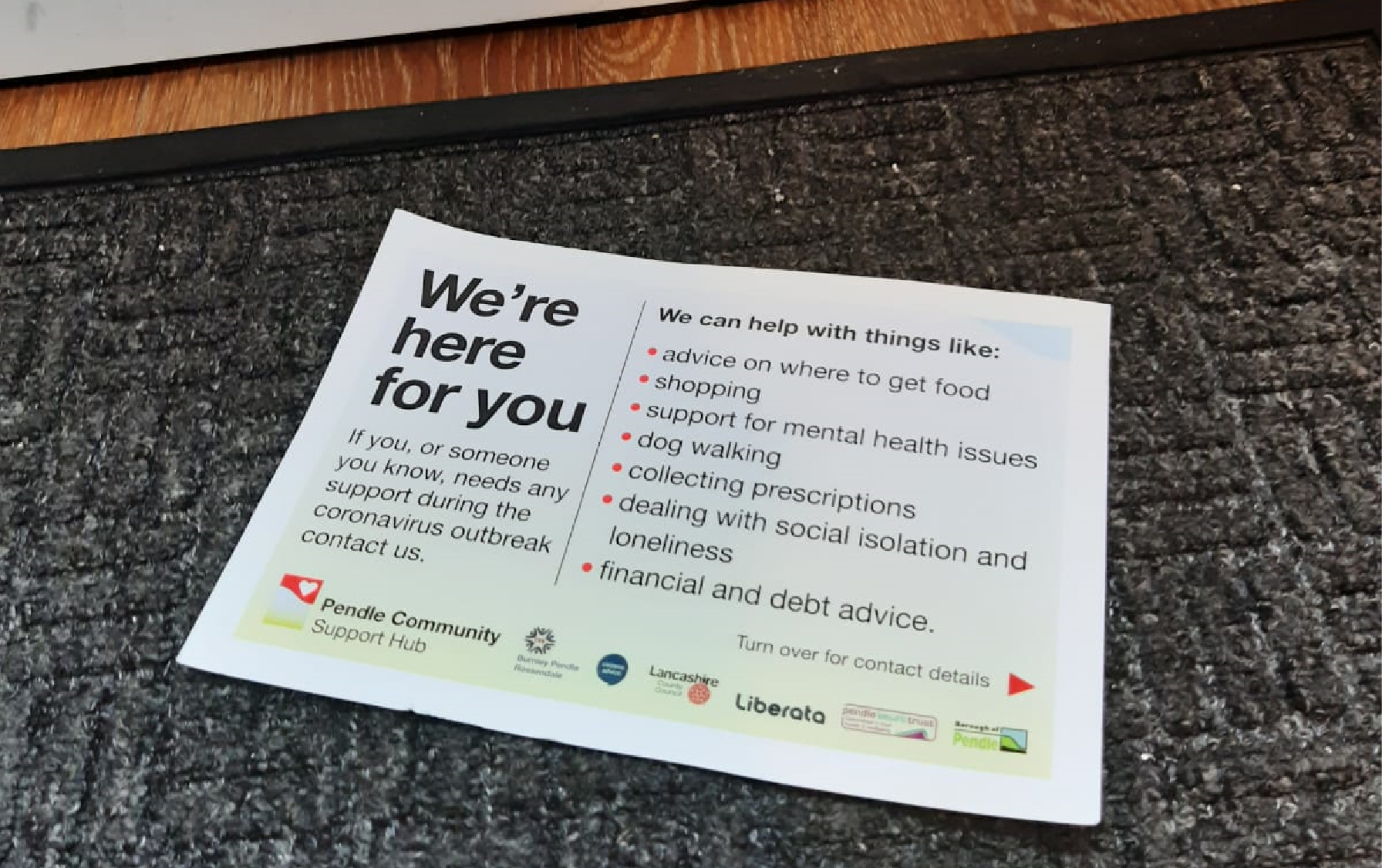 Pendle Community Support Hub Postcards